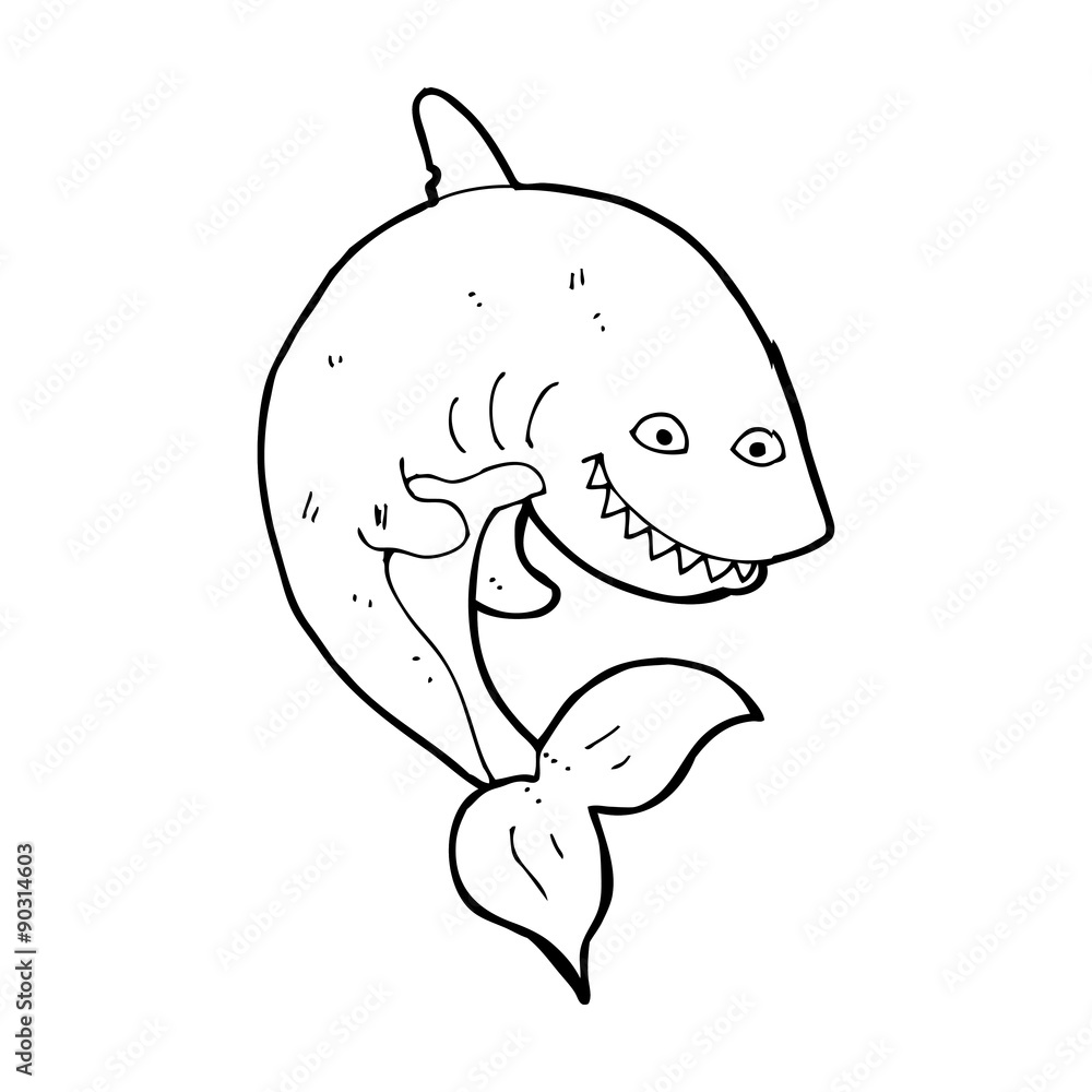 Fototapeta premium cartoon shark