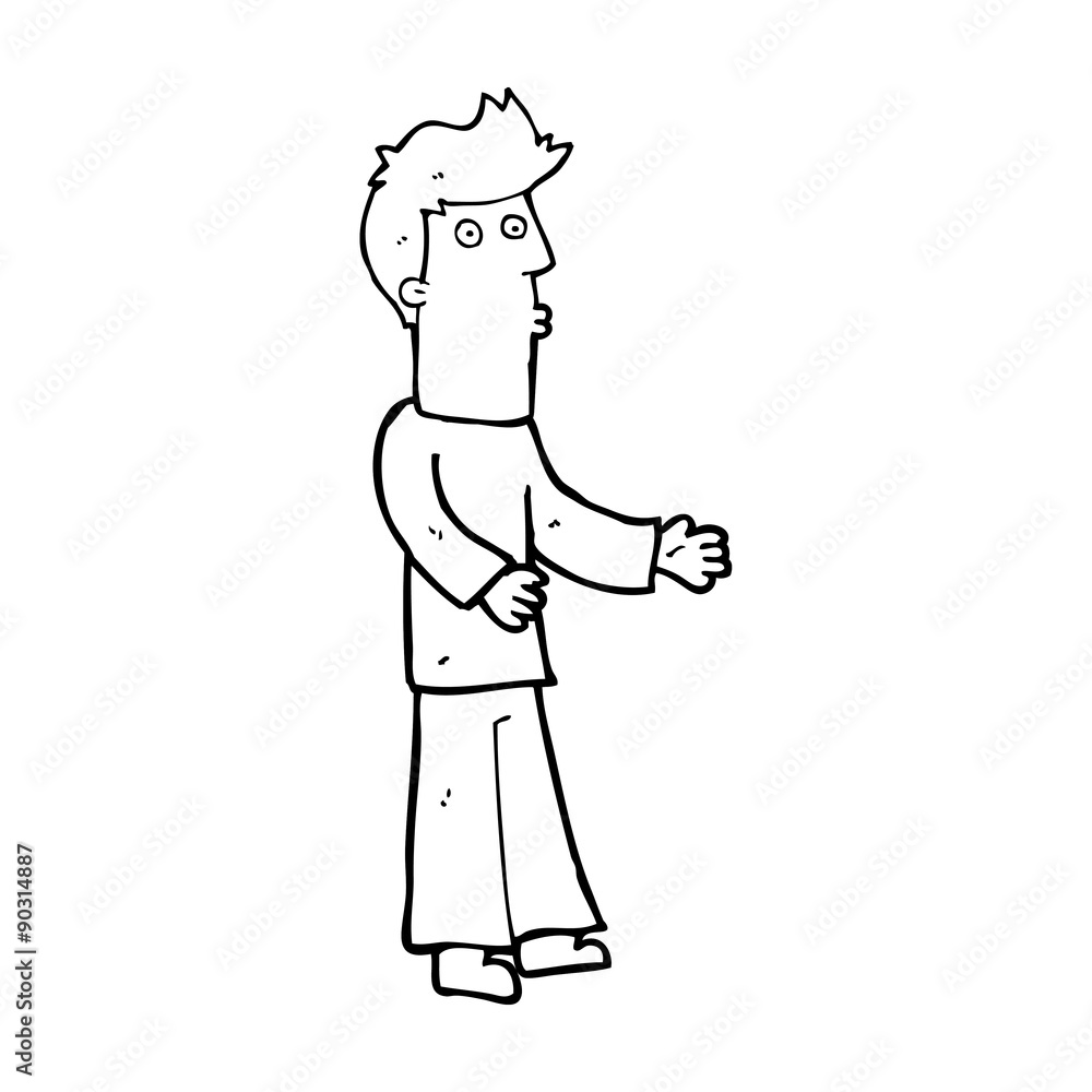 cartoon man explaining cartoon man explaining