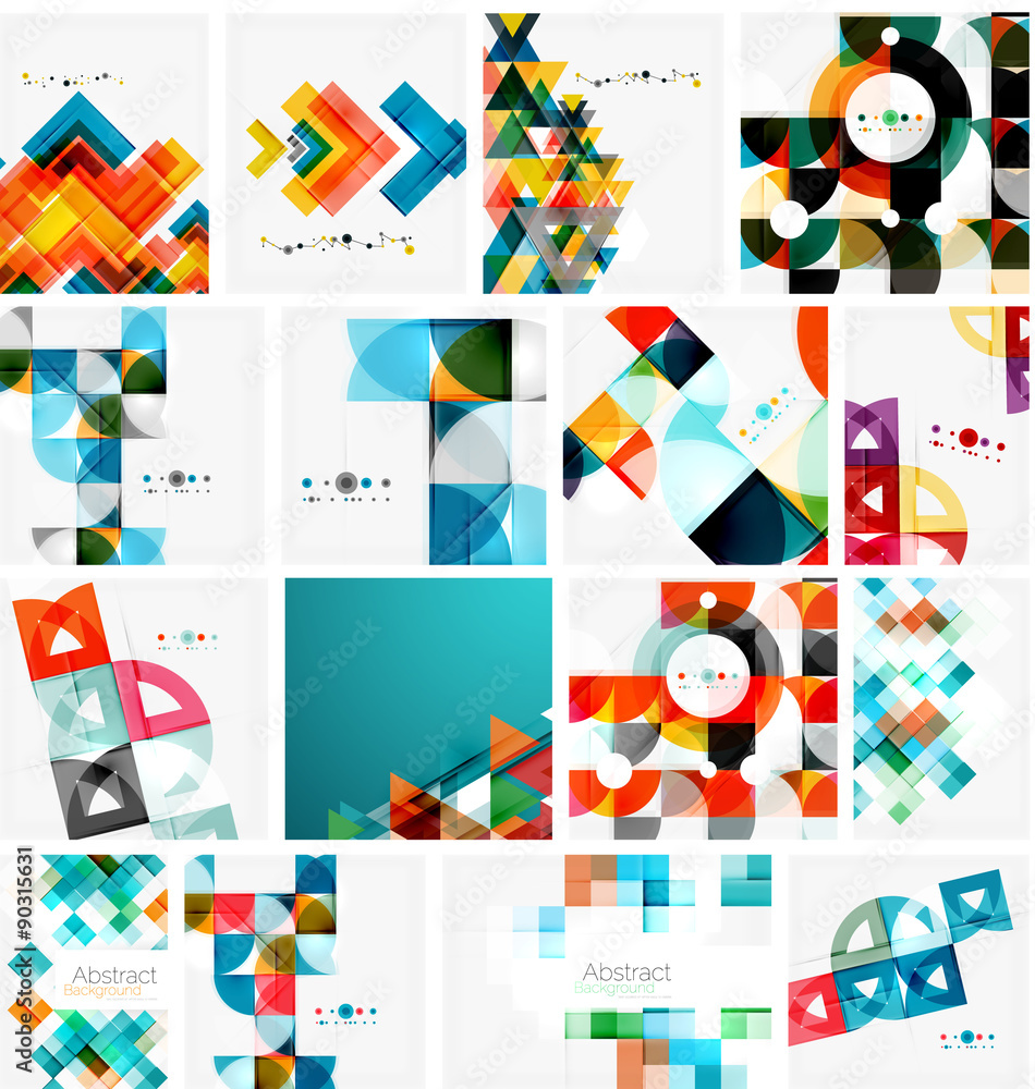 Set of triangle geometric abstract backgrounds Set of triangle geometric abstract backgrounds