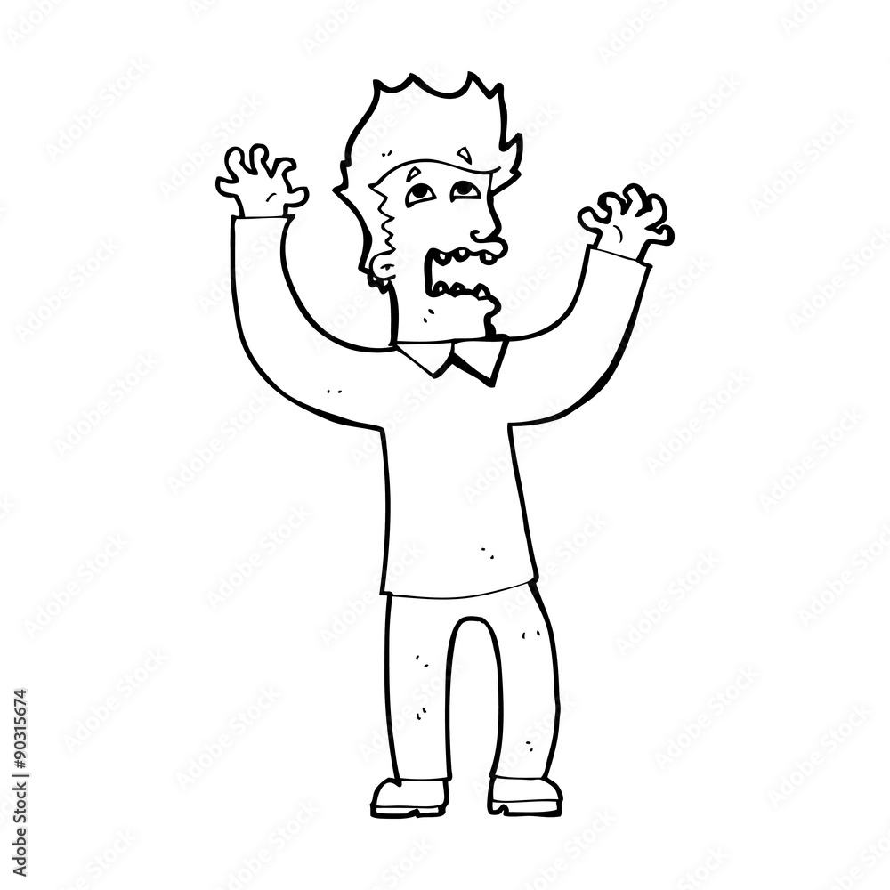 cartoon terrified man cartoon terrified man