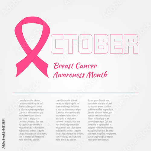 Breast Cancer Awareness Background. Vector elements and inspirat