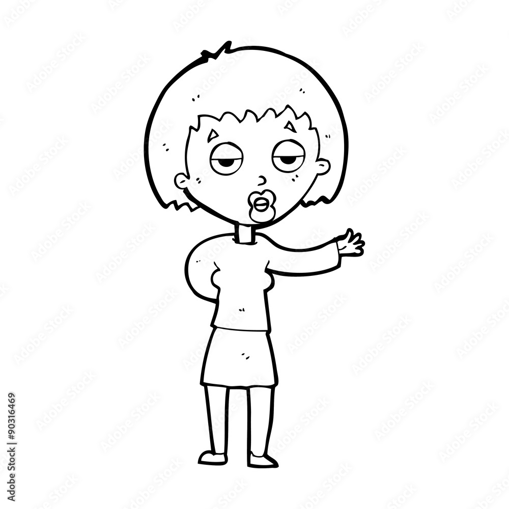cartoon bored woman cartoon bored woman