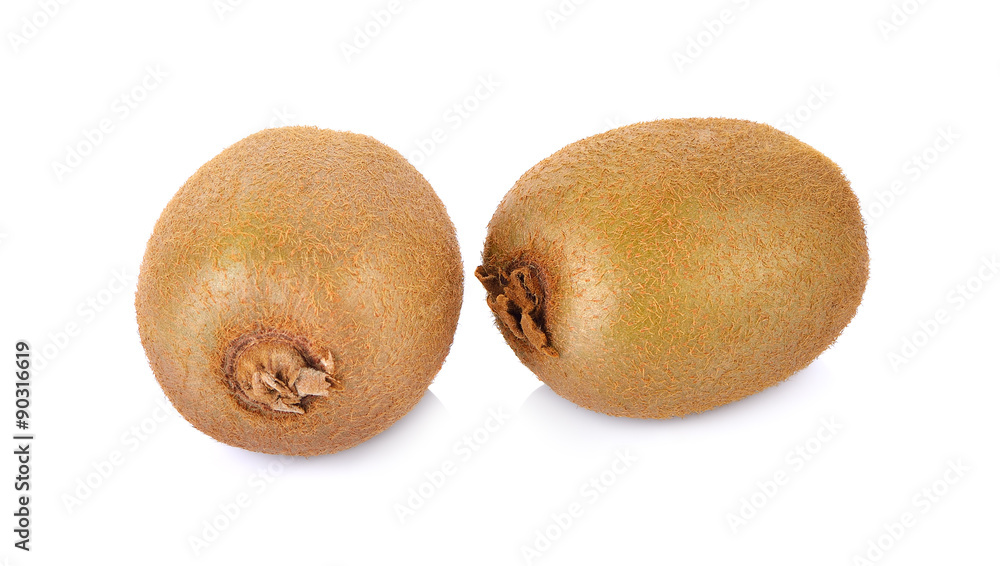 Kiwi fruit isolated on white background, macro Kiwi fruit isolated on white background, macro