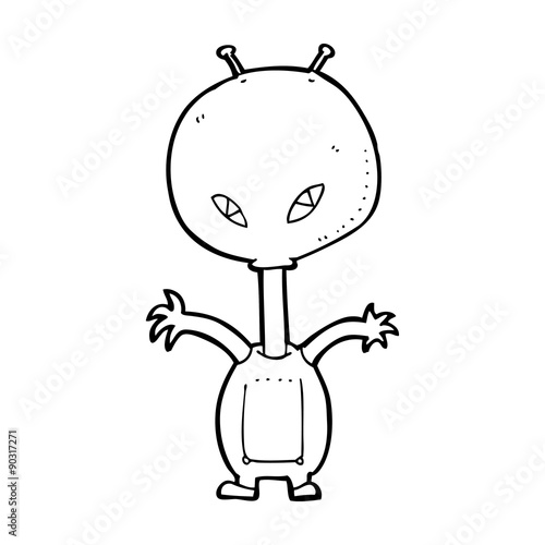 cartoon space alien