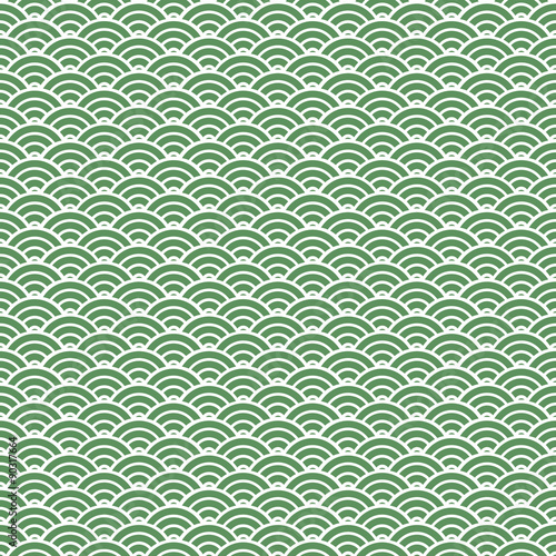 Green Chinese seamless pattern