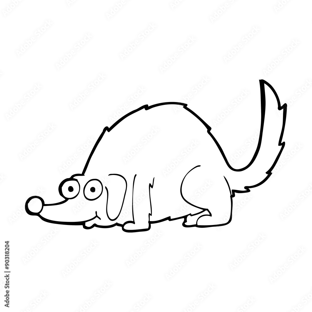 Naklejka premium cartoon happy dog
