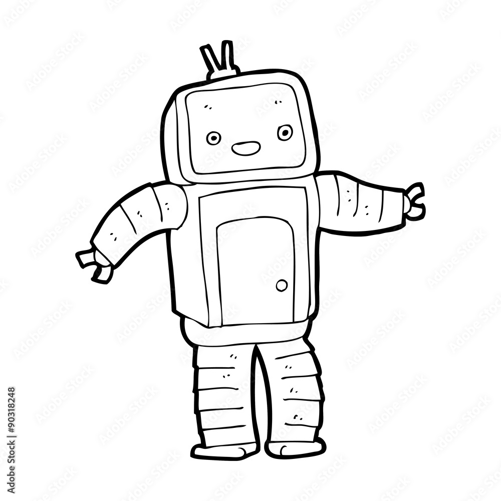 cartoon robot