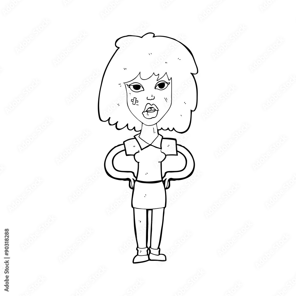 cartoon tough woman cartoon tough woman