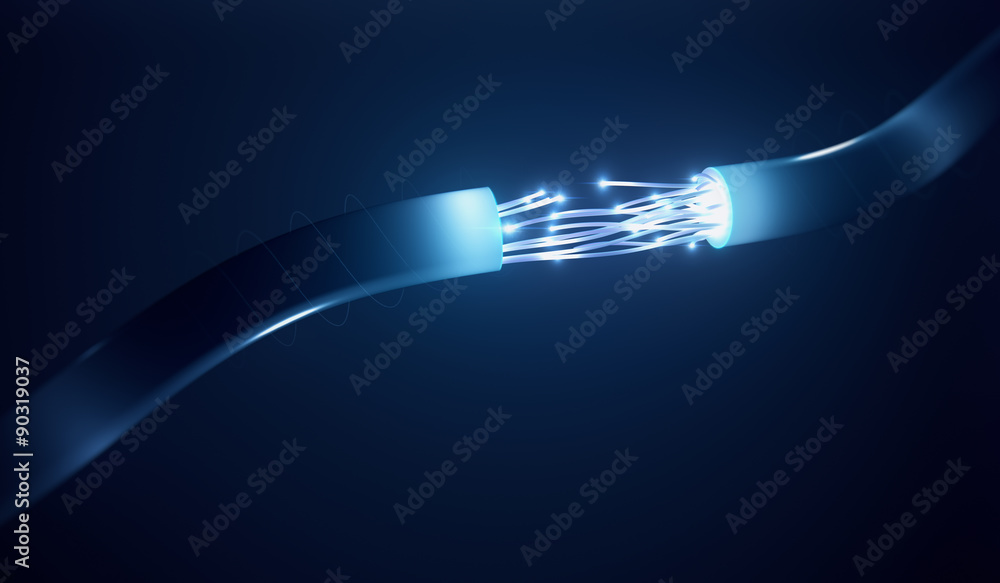 Cable Fibre Connection - obrazy, fototapety, plakaty 