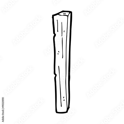 cartoon wooden post