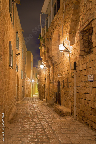 Tel Aviv - Little aisle of old Jaffa at dusk