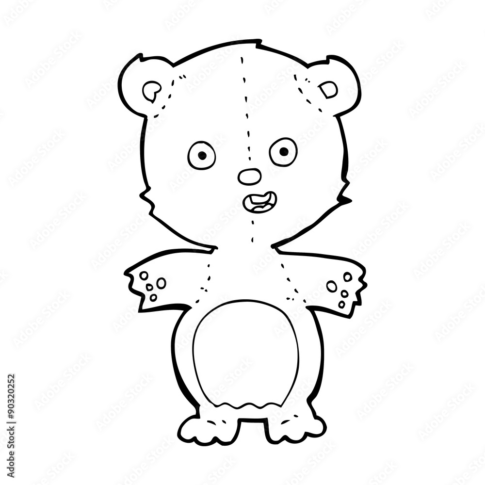 Naklejka premium cartoon teddy bear