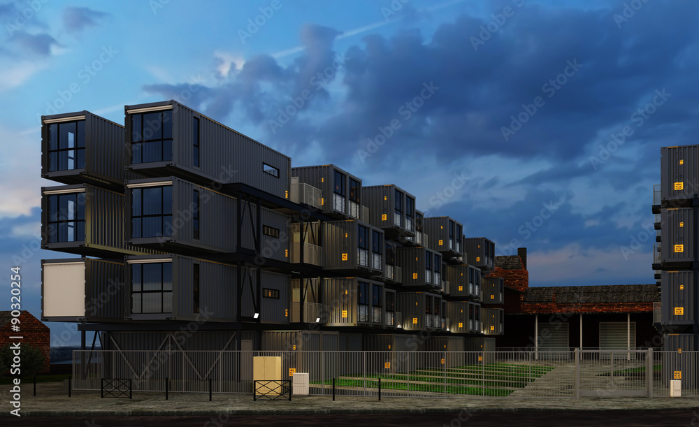 Fototapeta premium Buildings Photorealistic Render