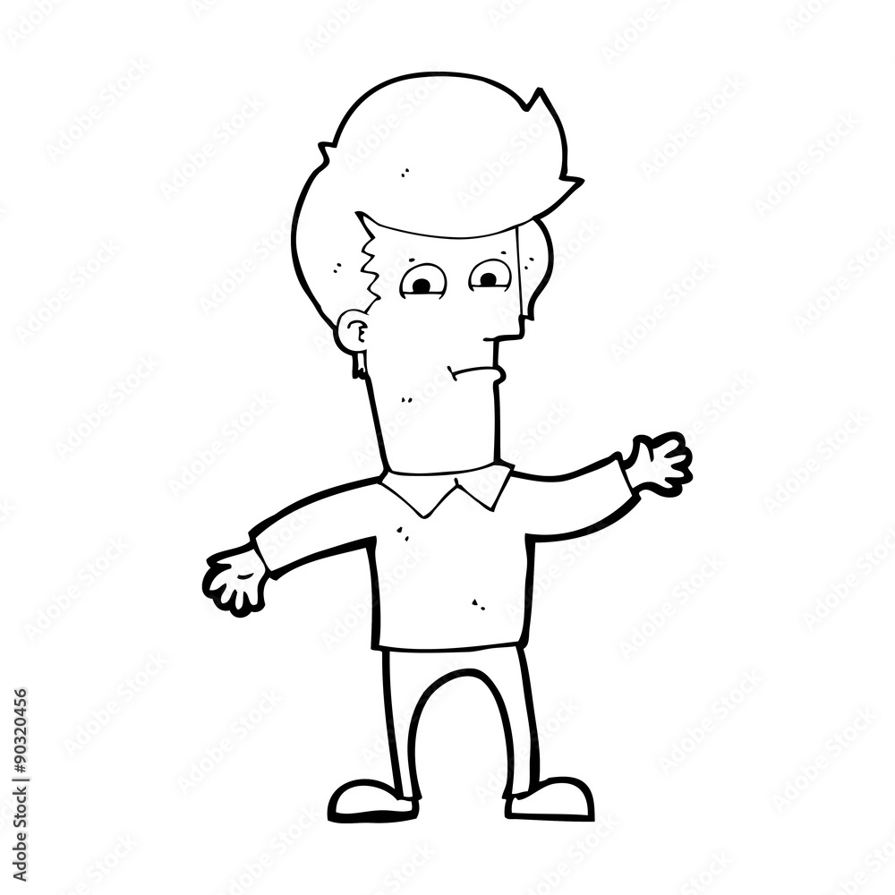 cartoon waving man cartoon waving man
