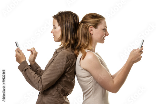 women texting