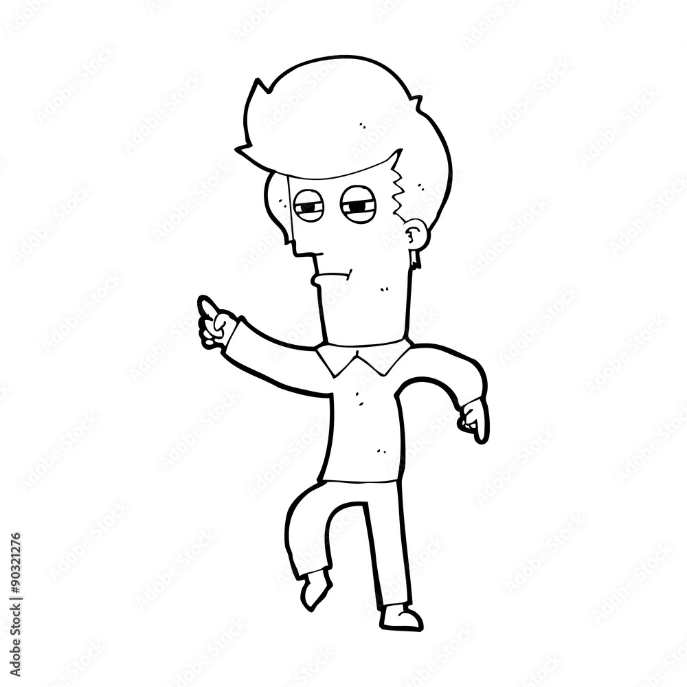 Obraz premium cartoon man accusing