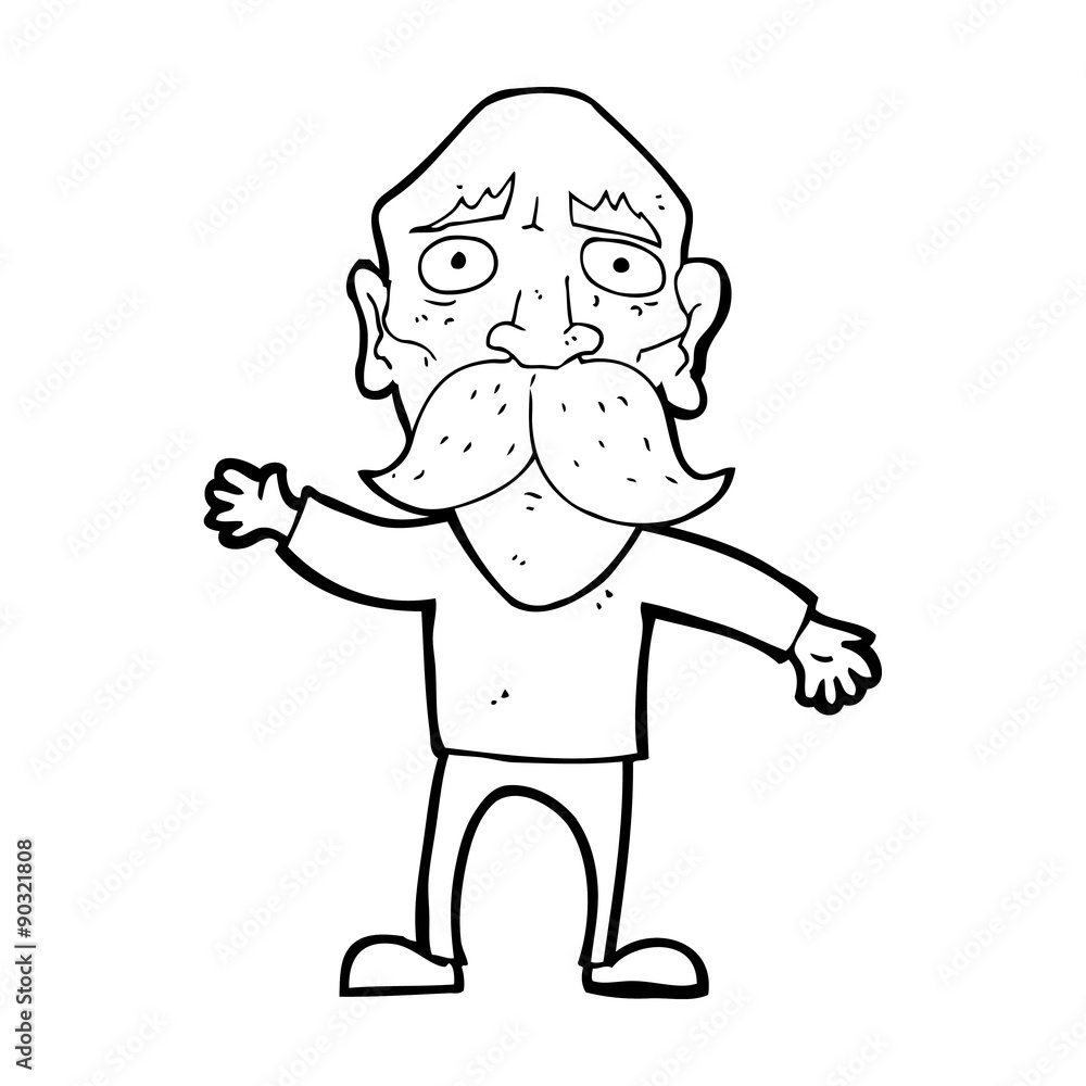 cartoon worried old man cartoon worried old man
