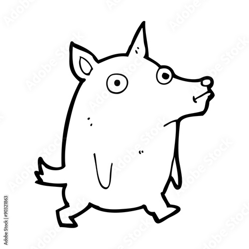 cartoon funny little dog