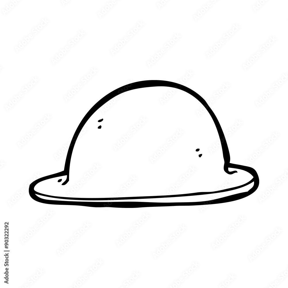 cartoon old bowler hat