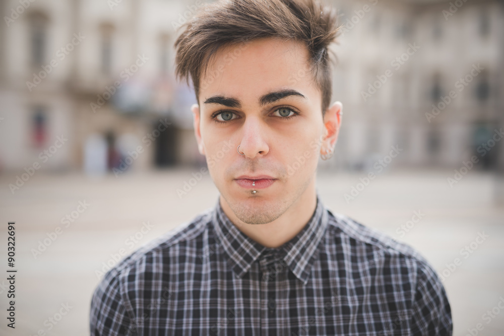 young handsome alternative dark model man young handsome alternative dark model man