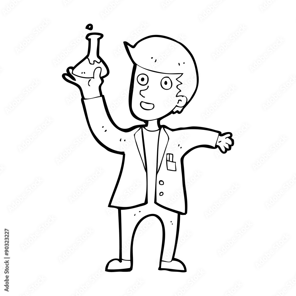 cartoon happy scientist cartoon happy scientist