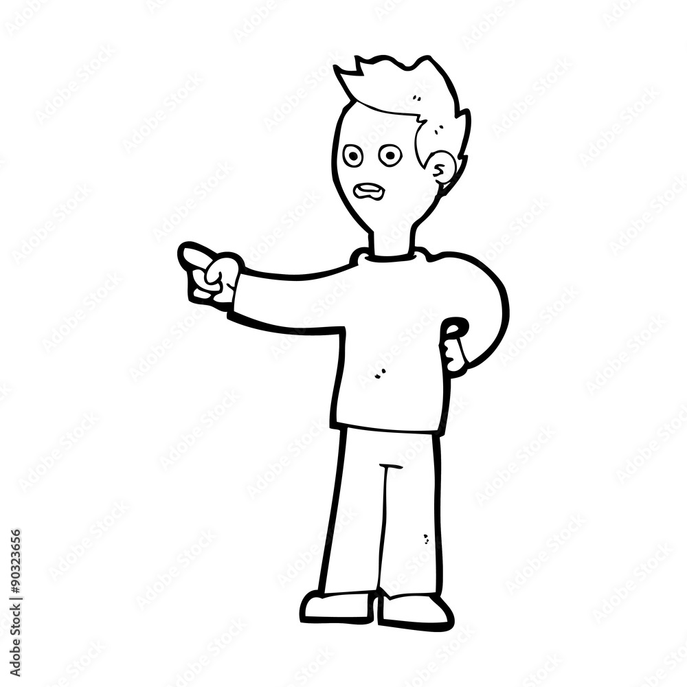 cartoon shocked boy pointing cartoon shocked boy pointing