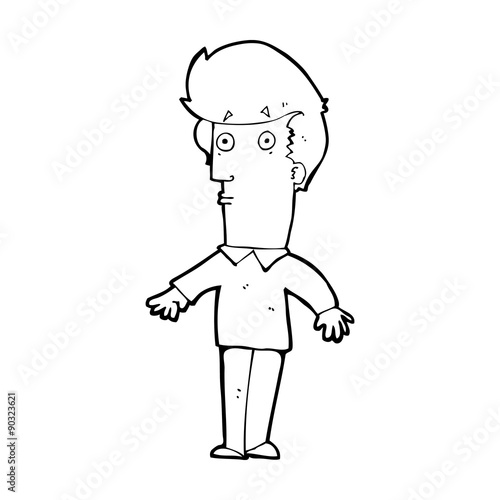 cartoon startled man