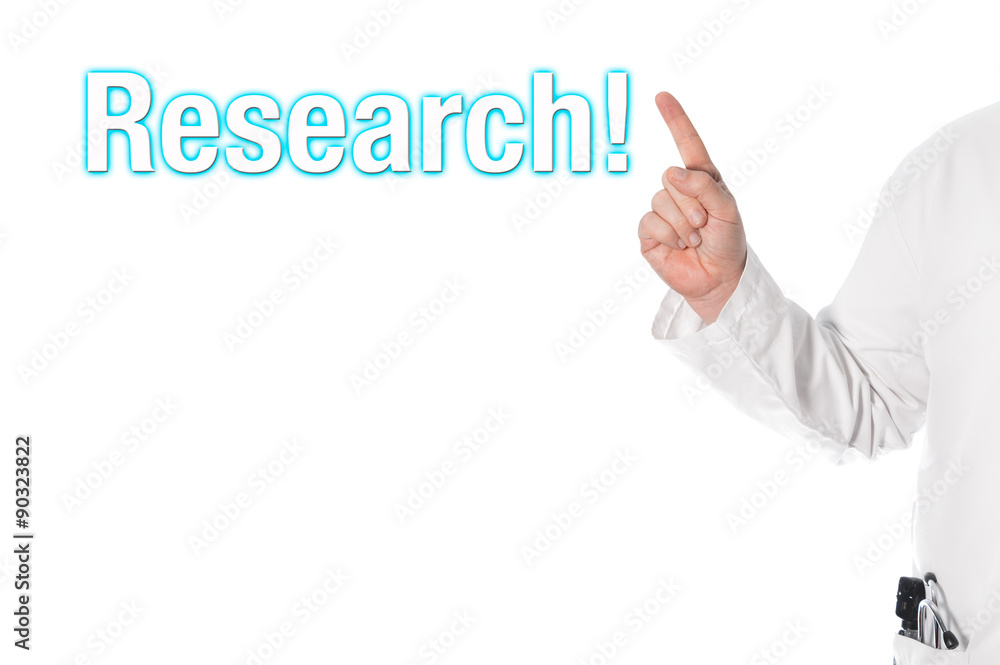 Doctor pointing at a title Doctor pointing at a title