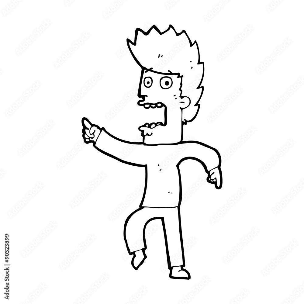 cartoon terrified man cartoon terrified man