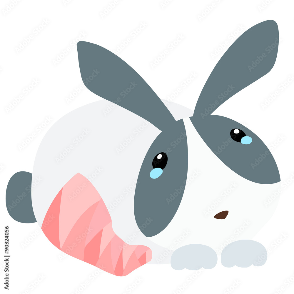 rabbit injury splinting leg vector illustration rabbit injury splinting leg vector illustration