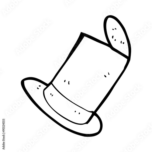 cartoon old top hat