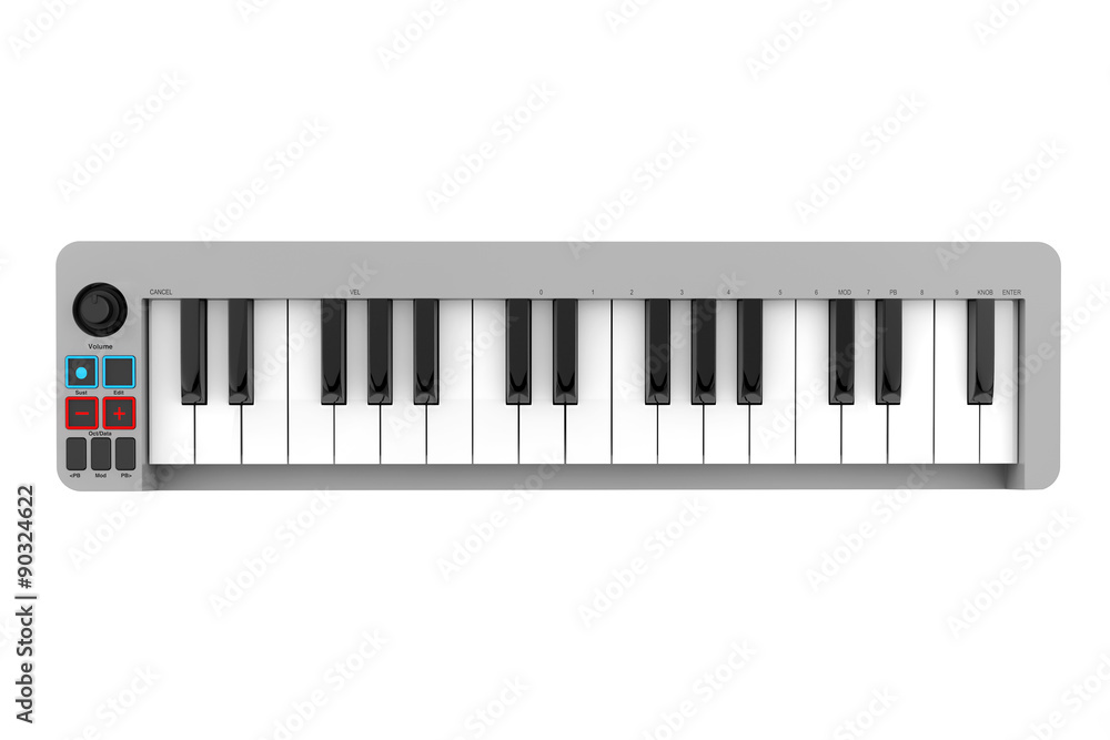 Digital Piano Synthesizer. 3d rendering Digital Piano Synthesizer. 3d rendering