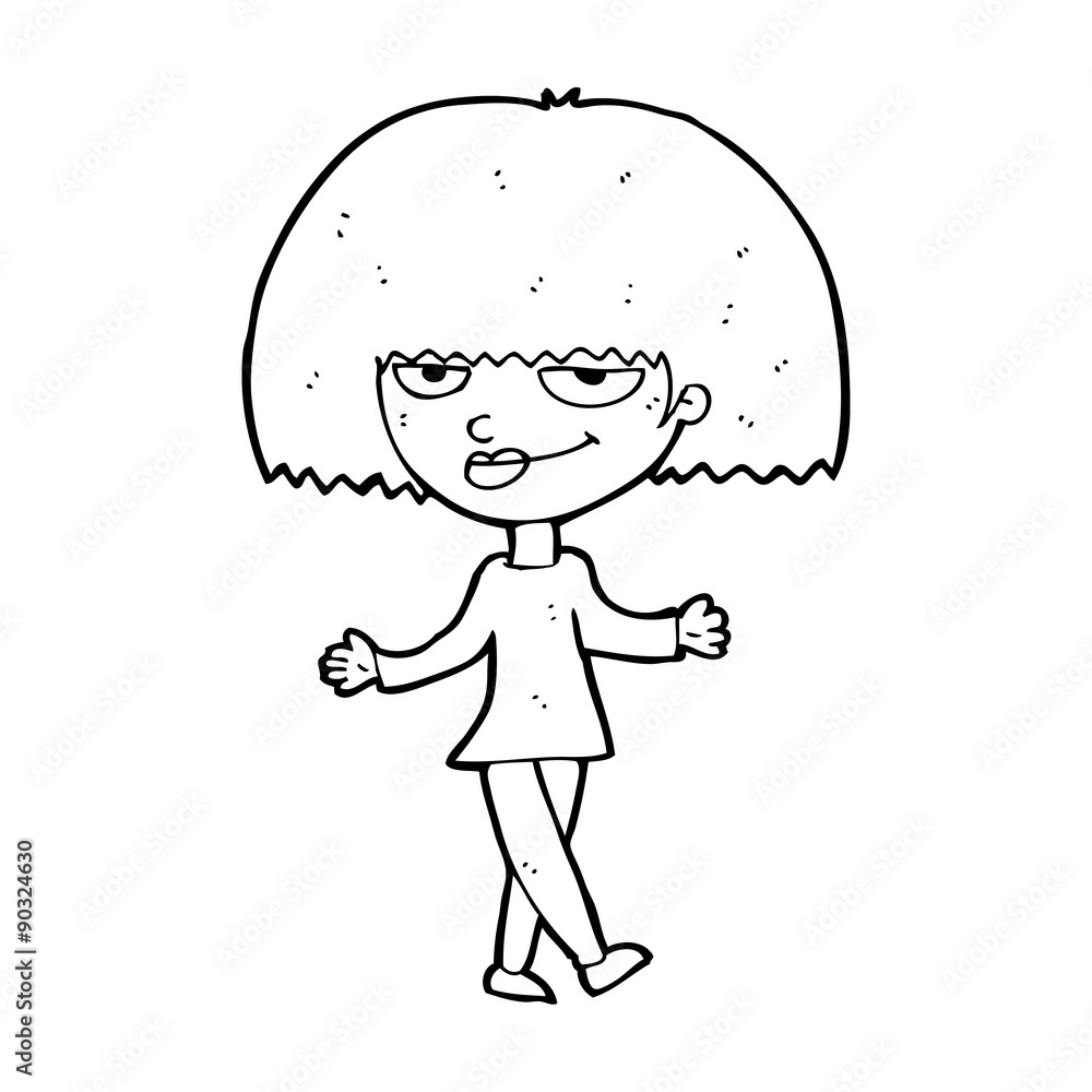 cartoon smug looking woman cartoon smug looking woman