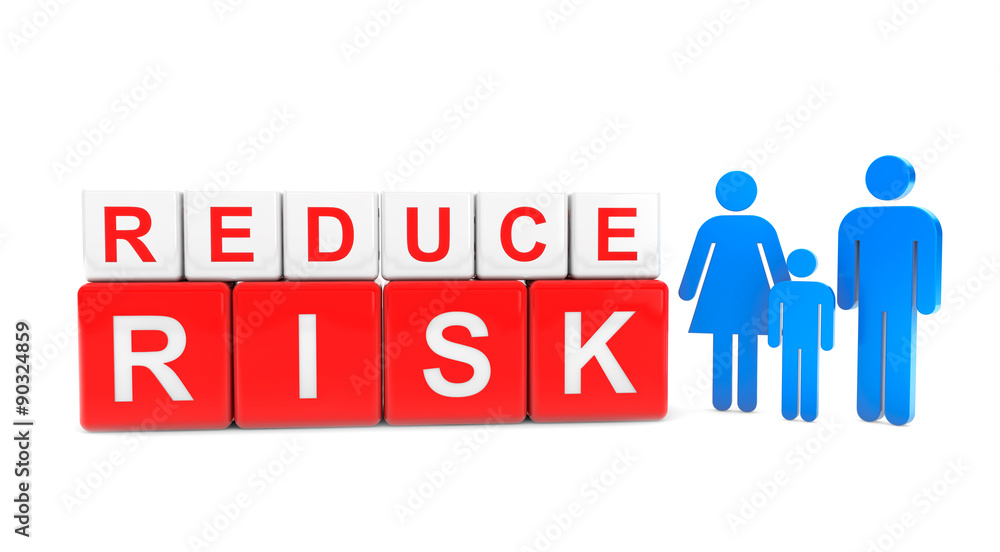 Reduce Risk Cube with Persons Family Reduce Risk Cube with Persons Family