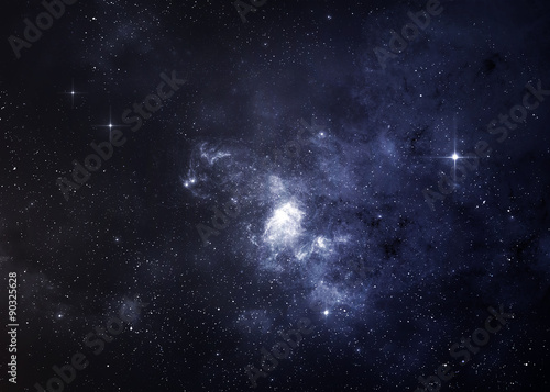 Fototapeta Naklejka Na Ścianę i Meble -  Star field in  deep space many light years far from the Earth
