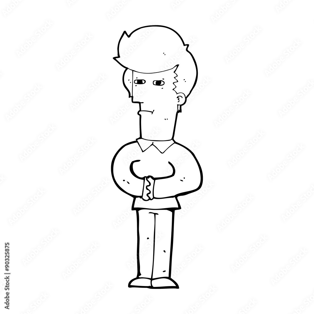 cartoon man narrowing his eyes cartoon man narrowing his eyes