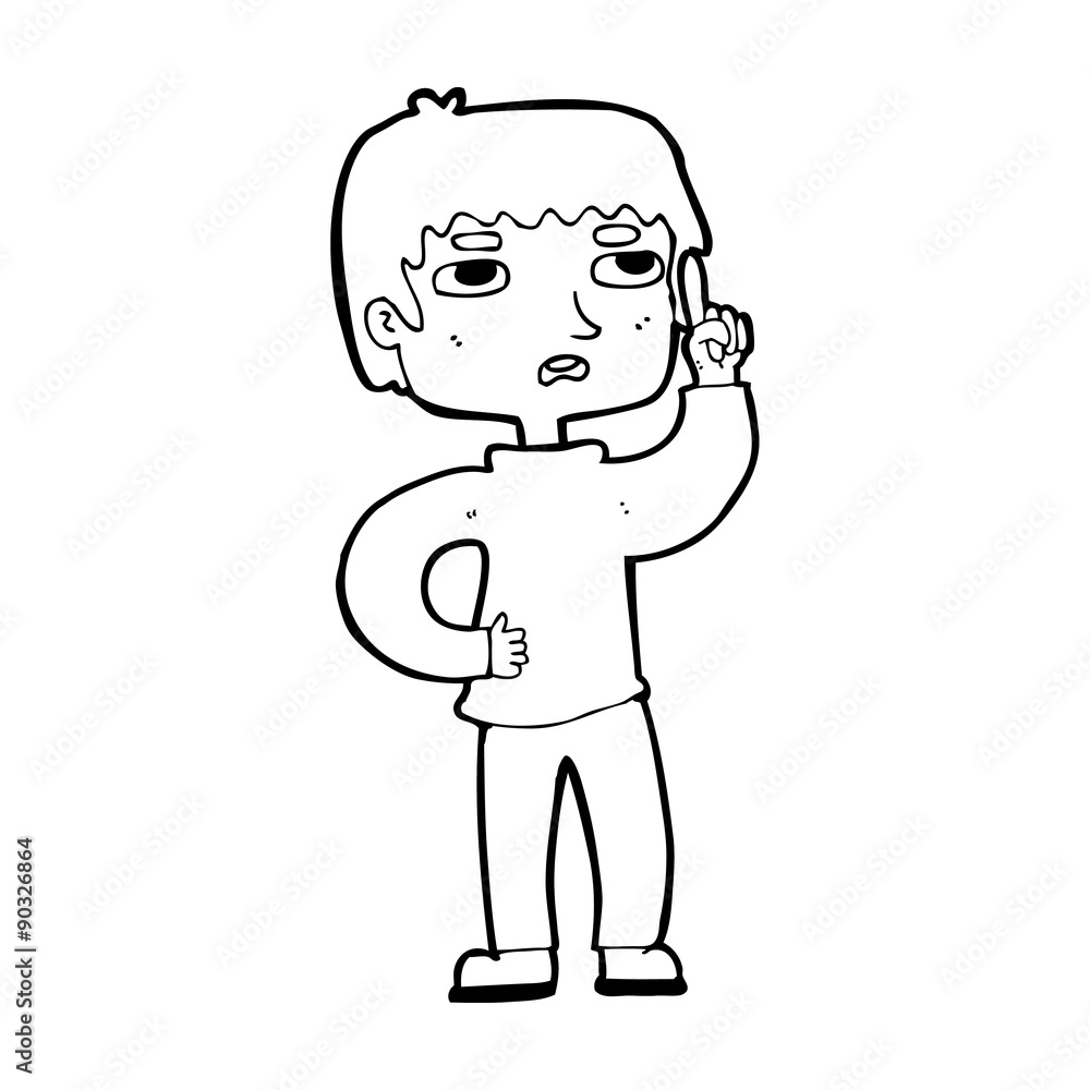 cartoon boy with question cartoon boy with question