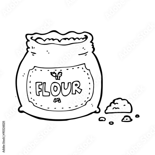 cartoon bag of flour