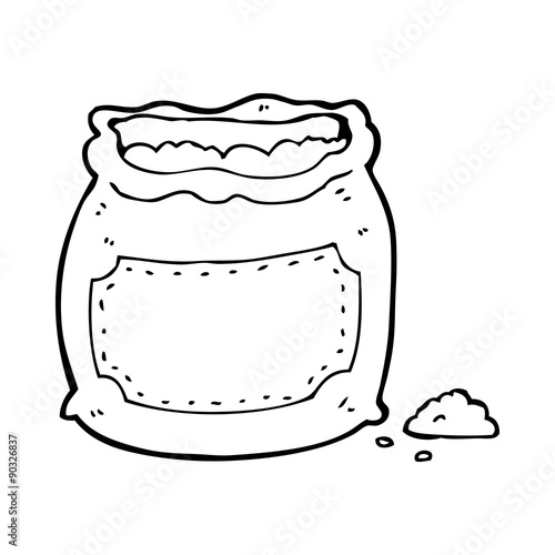 cartoon bag of flour