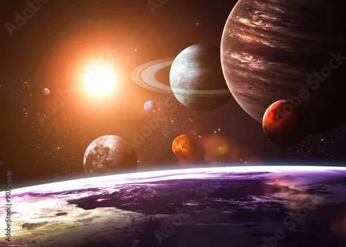 Obraz Układ słoneczny i obiekty kosmiczne. Elementy tego obrazu dostarczone