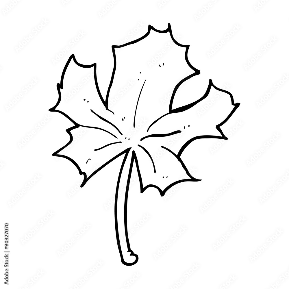 Naklejka premium cartoon red maple leaf