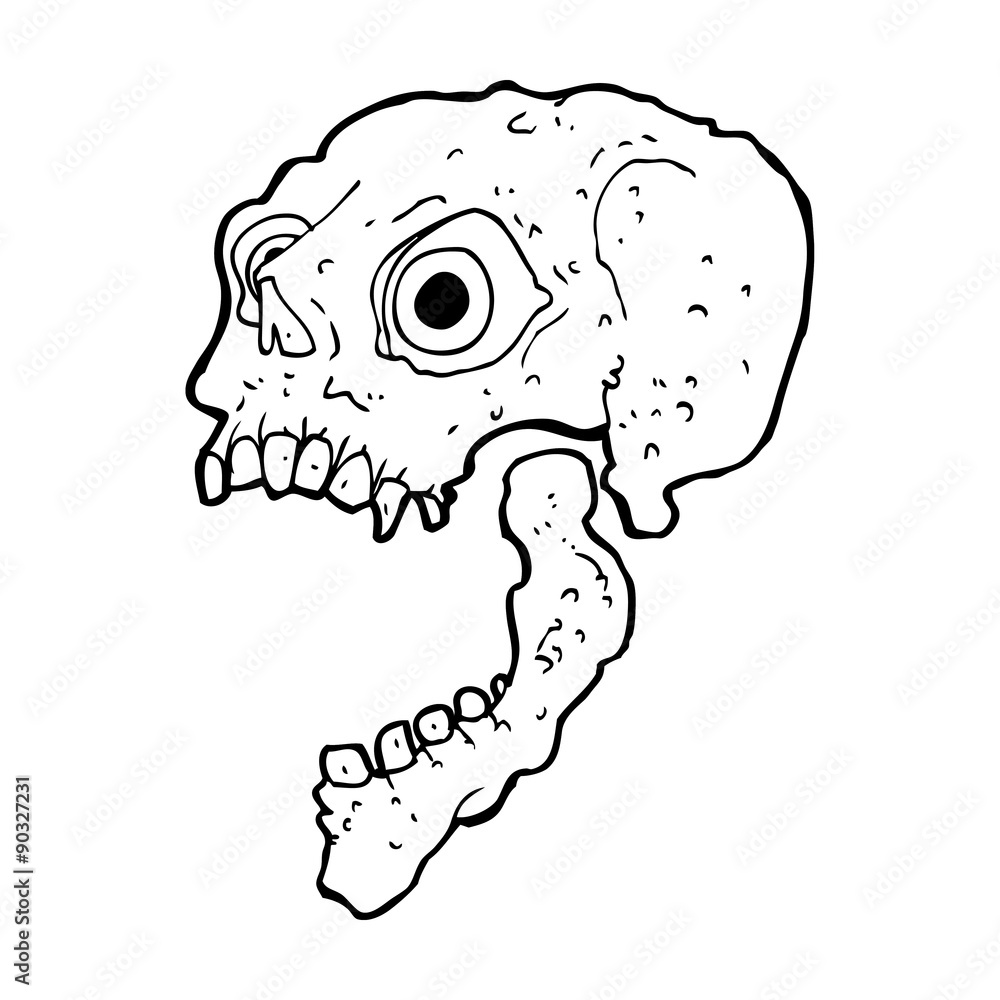 cartoon scary skull cartoon scary skull