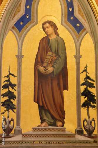 Jerusalem - The paint of St. John the Evangelist in Church of Flagelltion