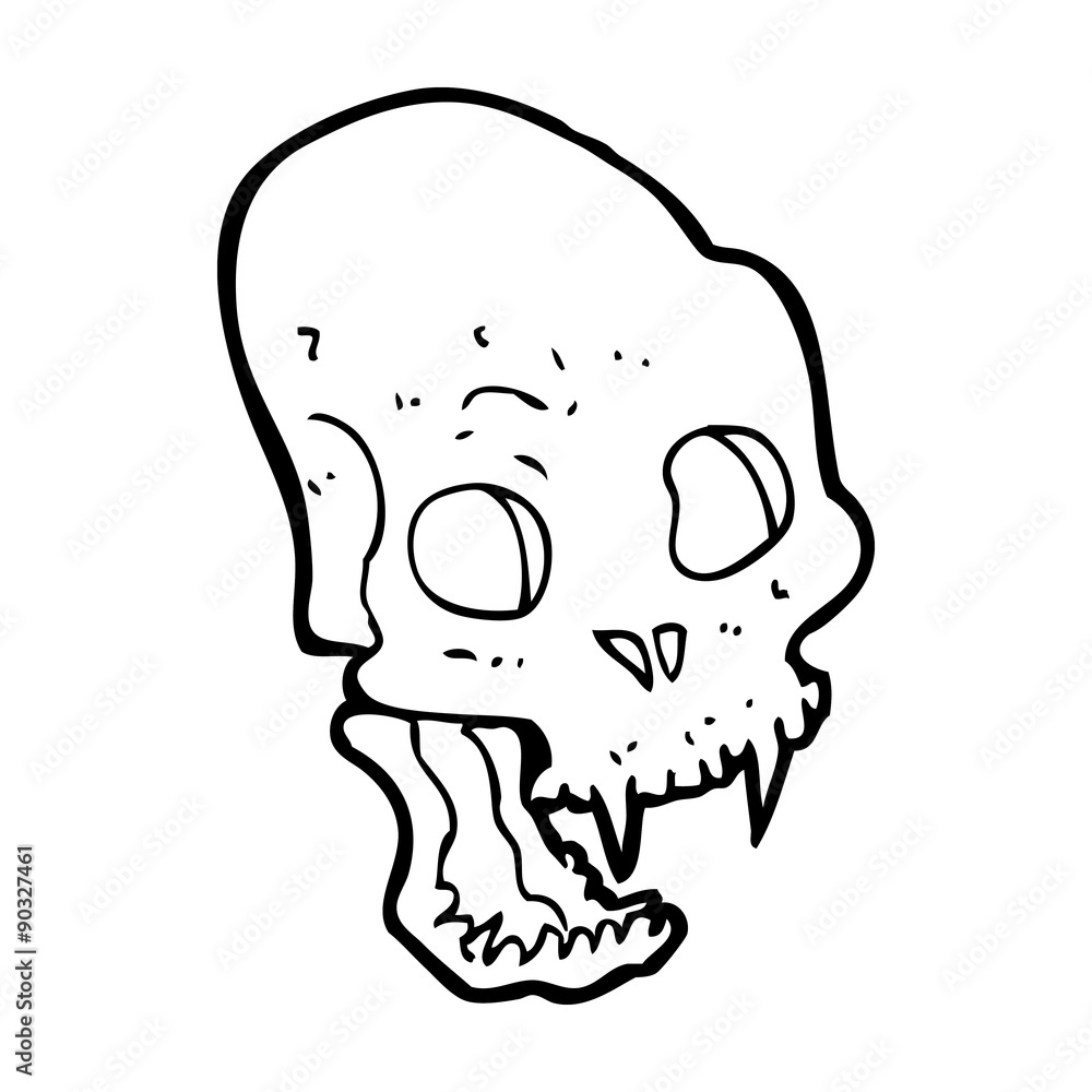 cartoon spooky vampire skull cartoon spooky vampire skull