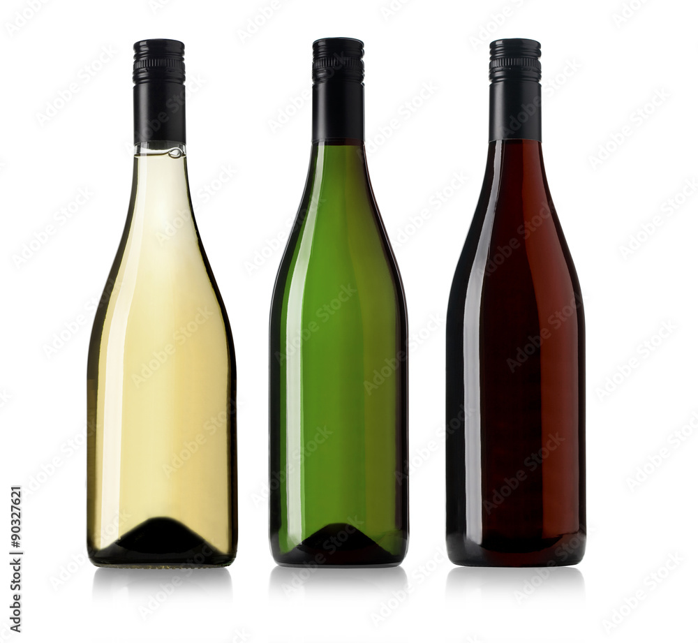 Set of d wine bottles. Set of d wine bottles.