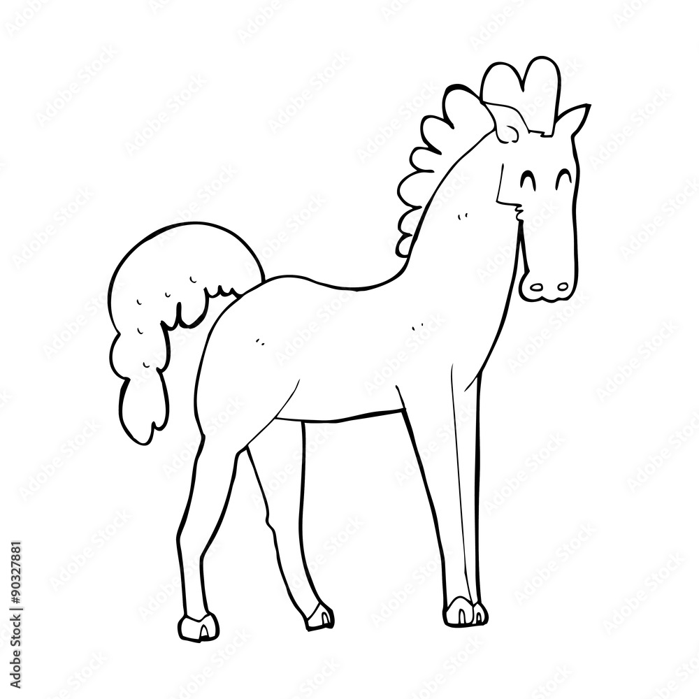 Obraz premium cartoon horse