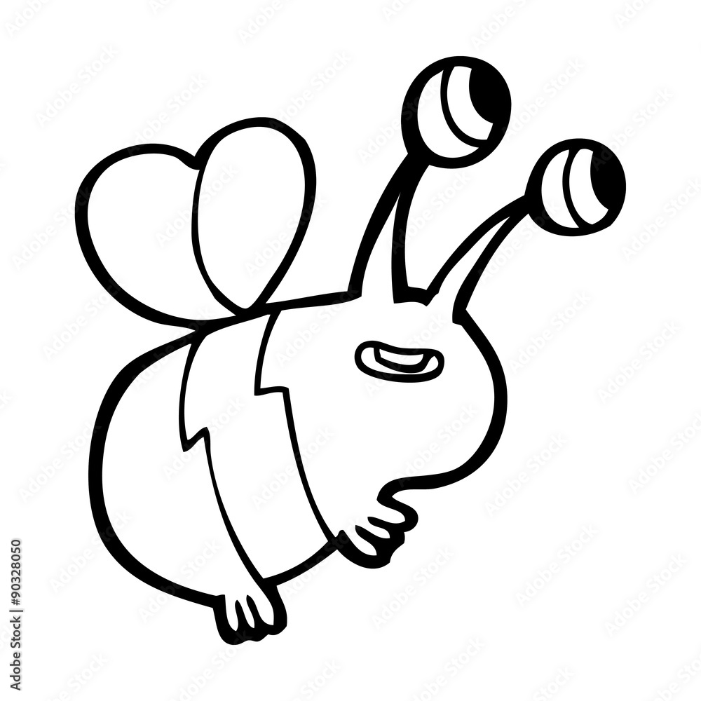 cartoon happy bee cartoon happy bee