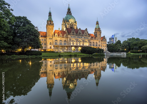 City Hall of Hannover, Germany by night 
