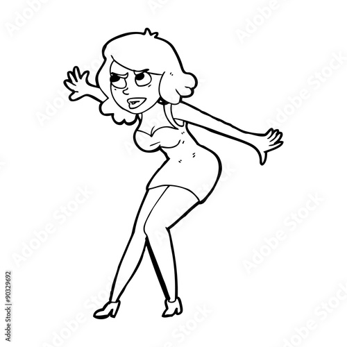 Fototapeta Naklejka Na Ścianę i Meble -  cartoon female spy