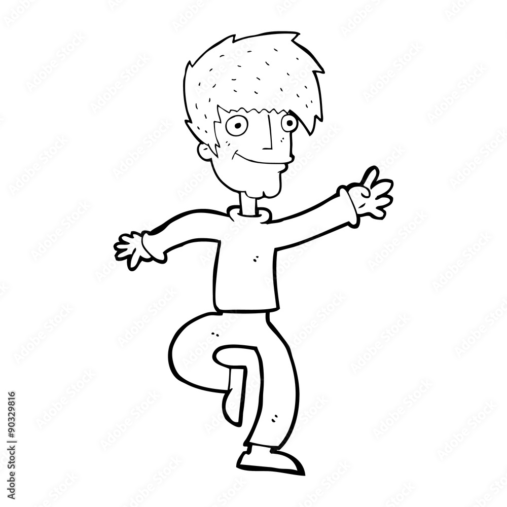 cartoon happy man dancing cartoon happy man dancing
